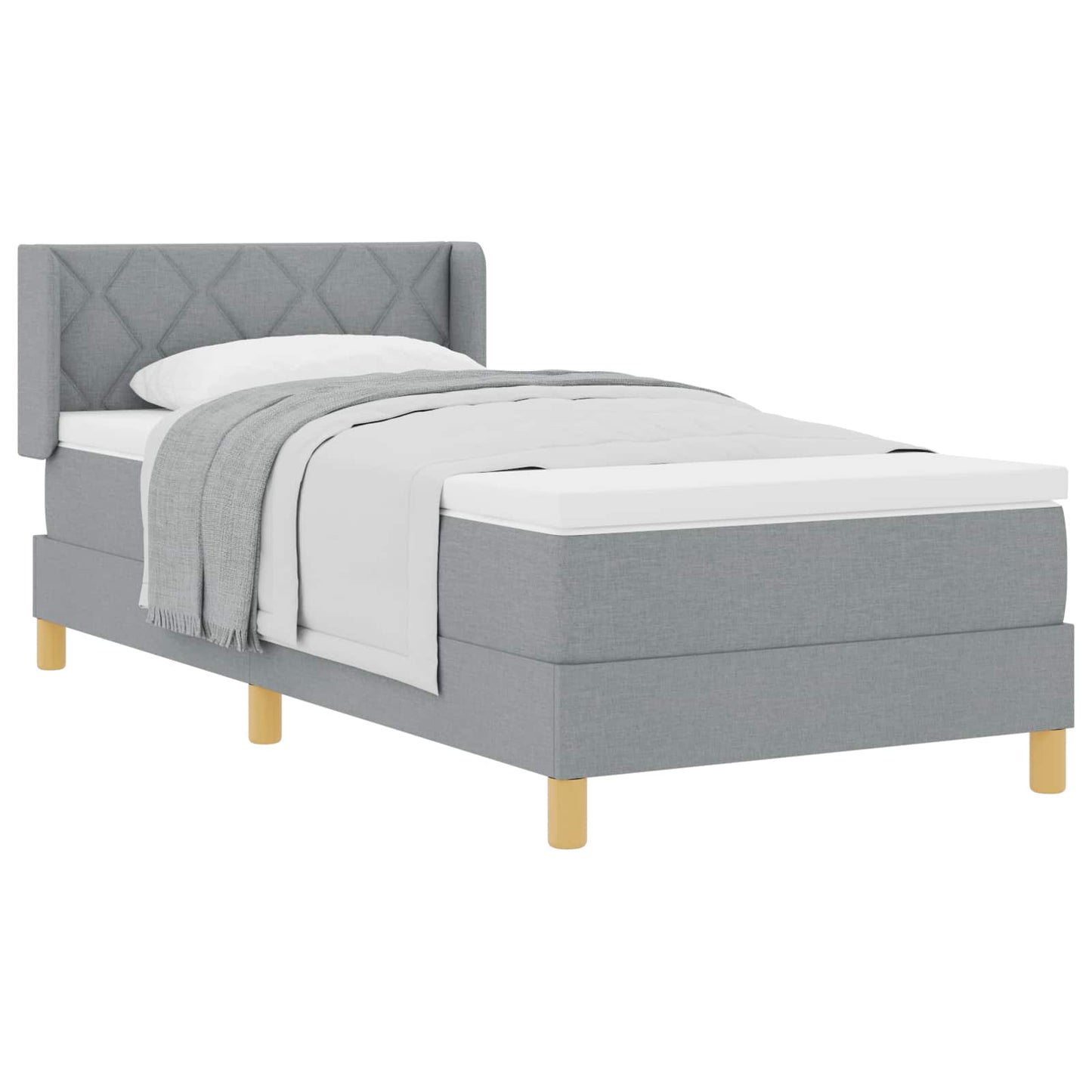 <strong>Letto a Molle< / strong> Grigio chiaro 100 x 200 cm
