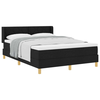 Letto a molle con materasso Nero 200 x 160 cm Tessuto