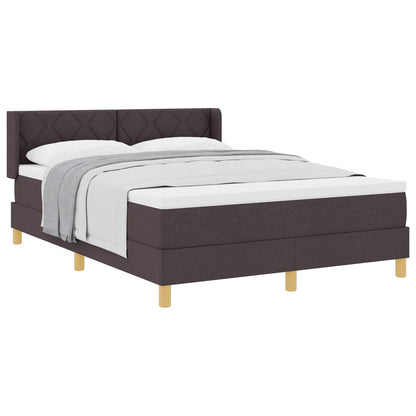 Letto a molle Marrone Scuro 200 x 160 cm Poliestere