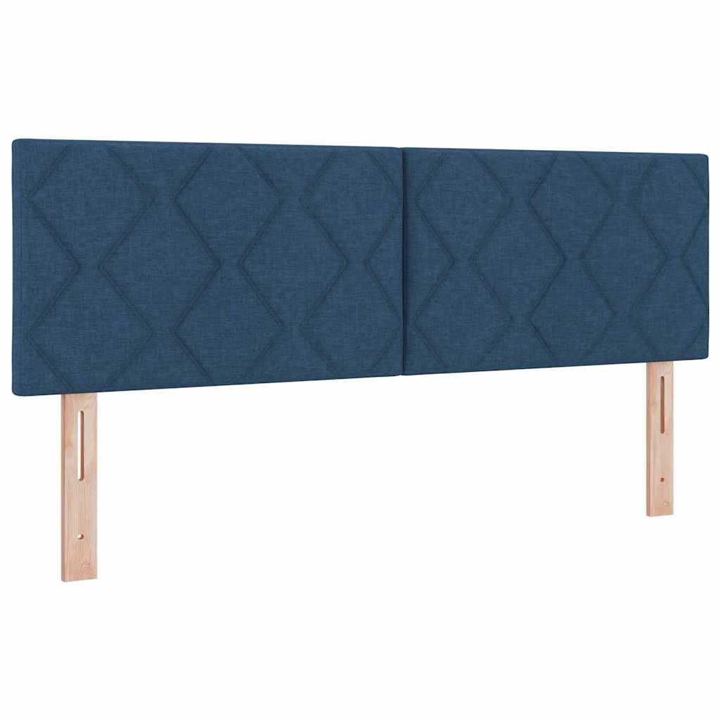 <strong>Letto a Molle< / strong> Blu 160 x 200 cm Tessuto