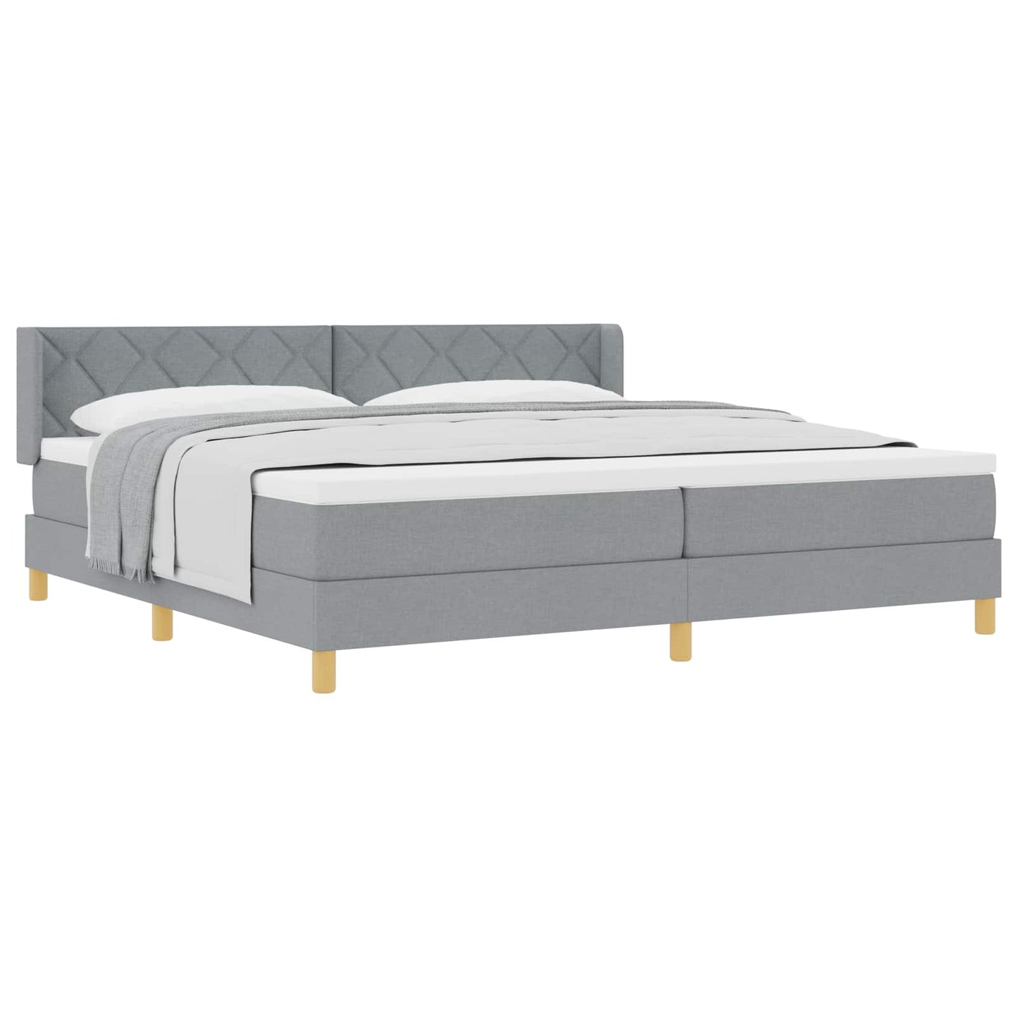 <strong>Letto a Molle< / strong> Grigio chiaro 200 x 200 cm