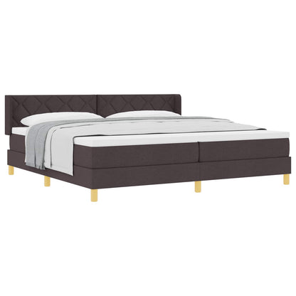 Letto a molle Marrone Scuro 200 x 200 cm Poliestere