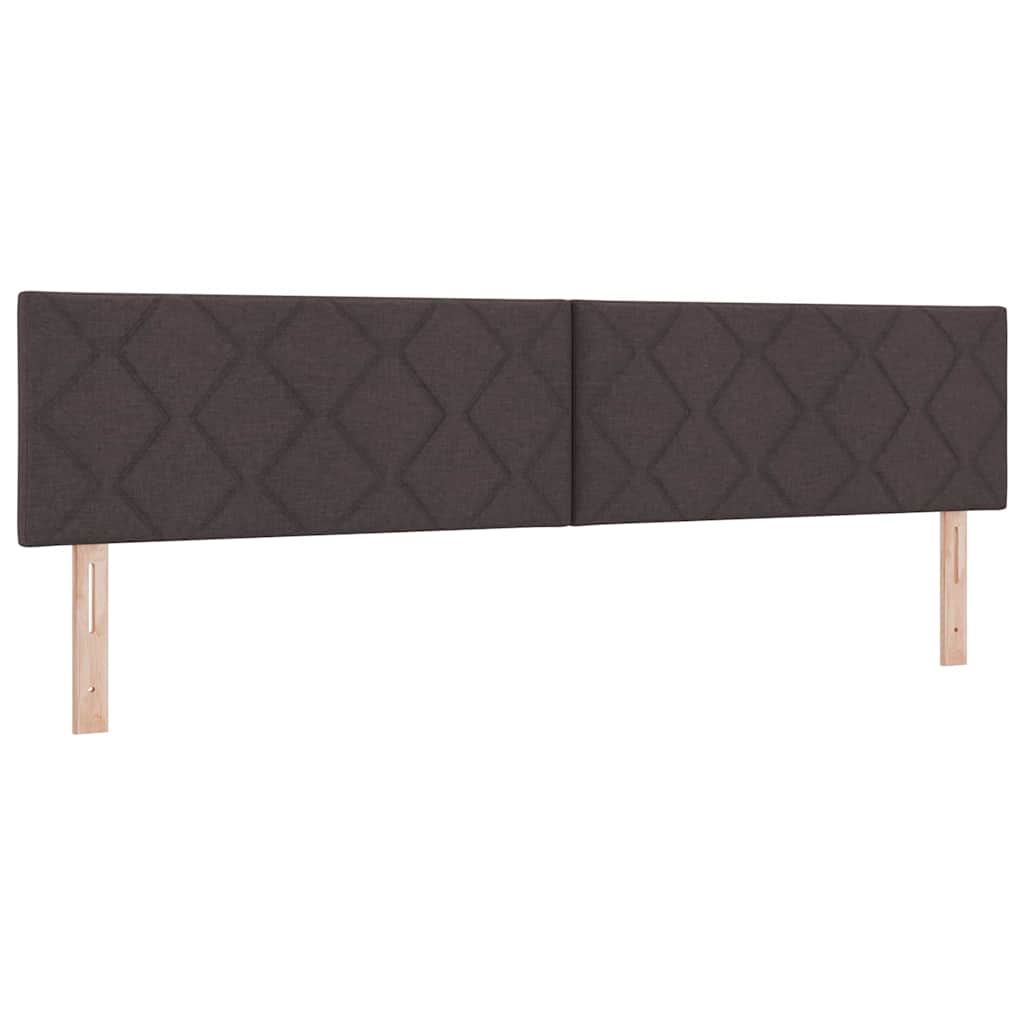 Letto a molle Marrone Scuro 200 x 200 cm Poliestere