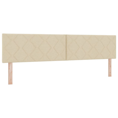 Letto a molle con materasso Crema 200 x 200 cm Poliestere