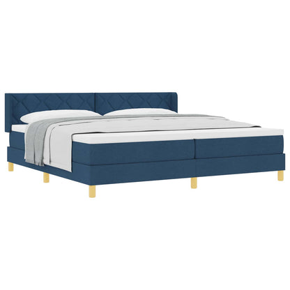 Letto a molle con materasso Blu 200 x 200 cm Poliestere