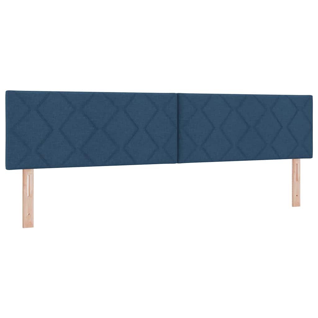 Letto a molle con materasso Blu 200 x 200 cm Poliestere