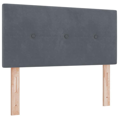 Letto a molle con materasso Grigio scuro 200 x 80 cm Velluto