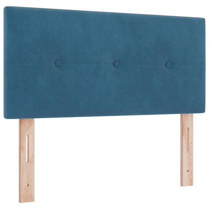 Letto a molle con materasso Blu Scuro 200 x 90 cm Velluto