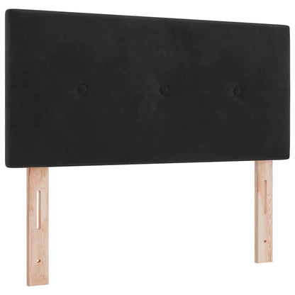 Letto a molle con materasso Nero 200 x 100 cm Velluto