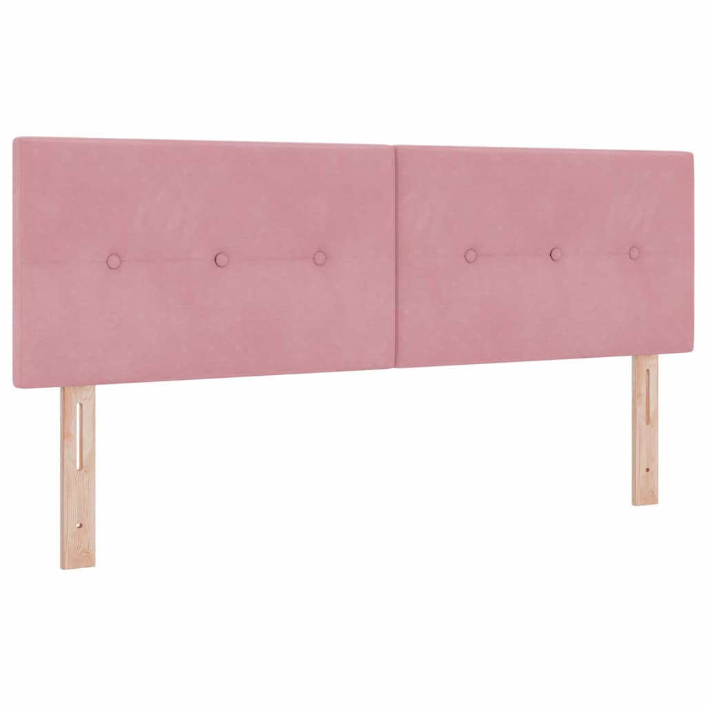 Letto a molle con materasso Rosa 200 x 140 cm Poliestere