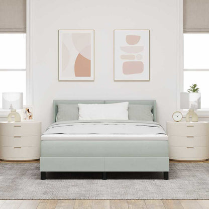 Letto a molle Grigio chiaro 200 x 160 cm Poliestere