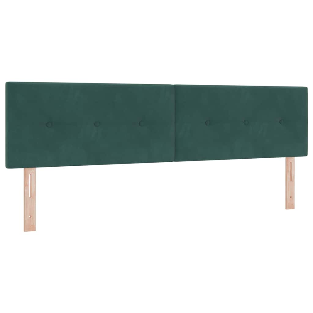 Letto a molle con materasso Verde Scuro 200 x 180 cm Velluto