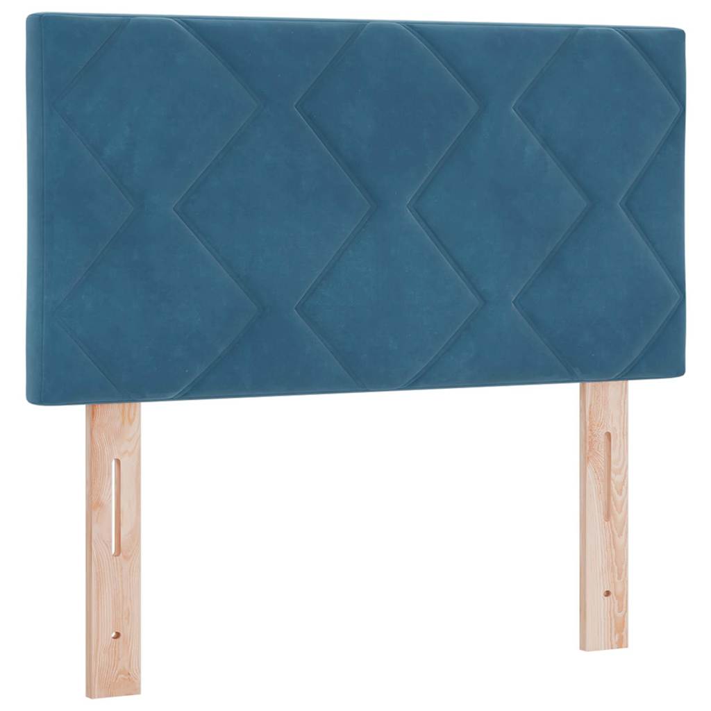 Letto a molle con materasso Blu Scuro 200 x 80 cm Poliestere