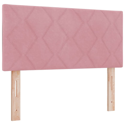 Letto a molle con materasso Rosa 190 x 90 cm Poliestere