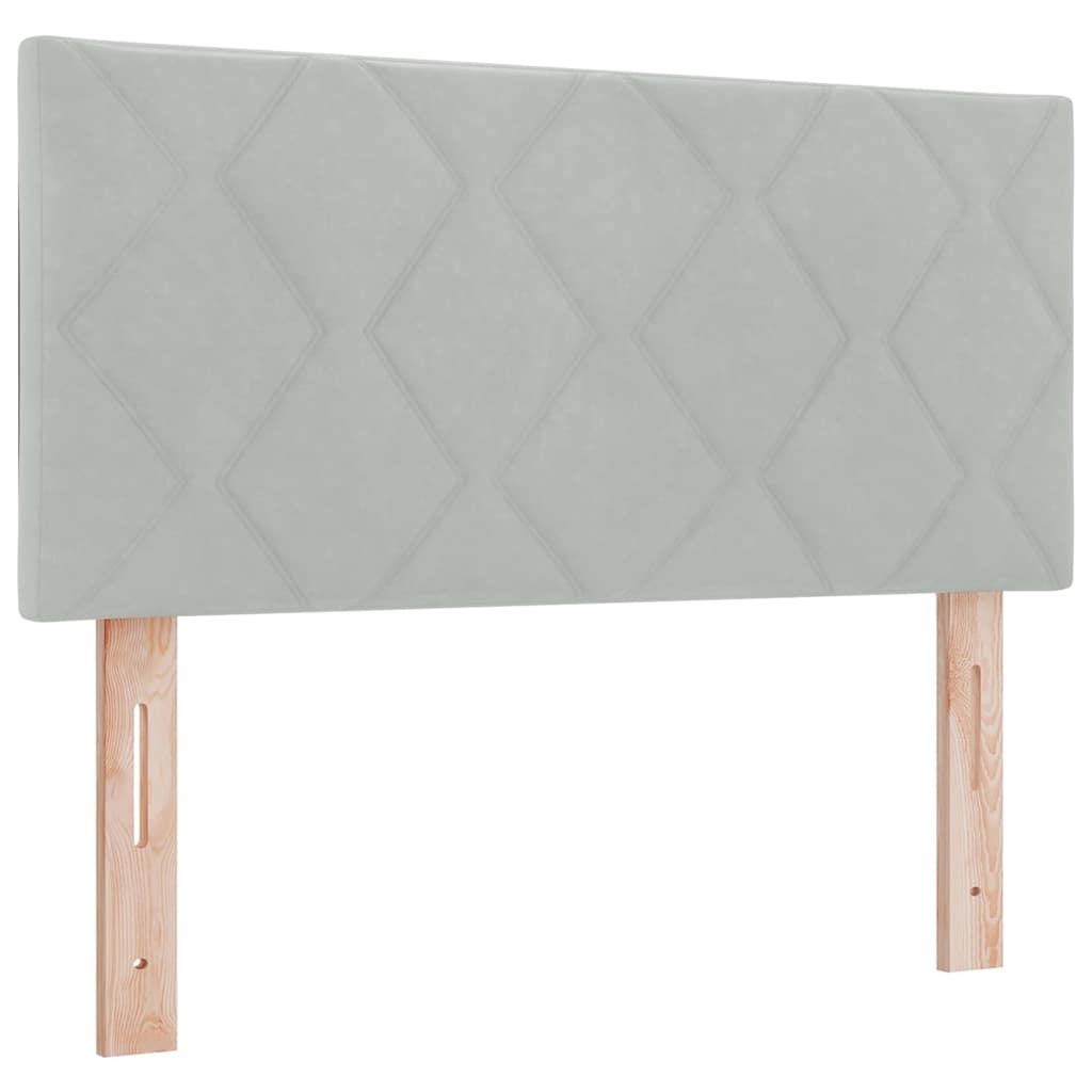Letto a molle Grigio chiaro 200 x 100 cm Poliestere