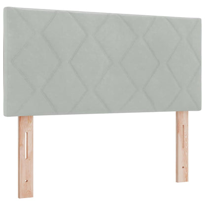 Letto a molle Grigio chiaro 200 x 100 cm Poliestere