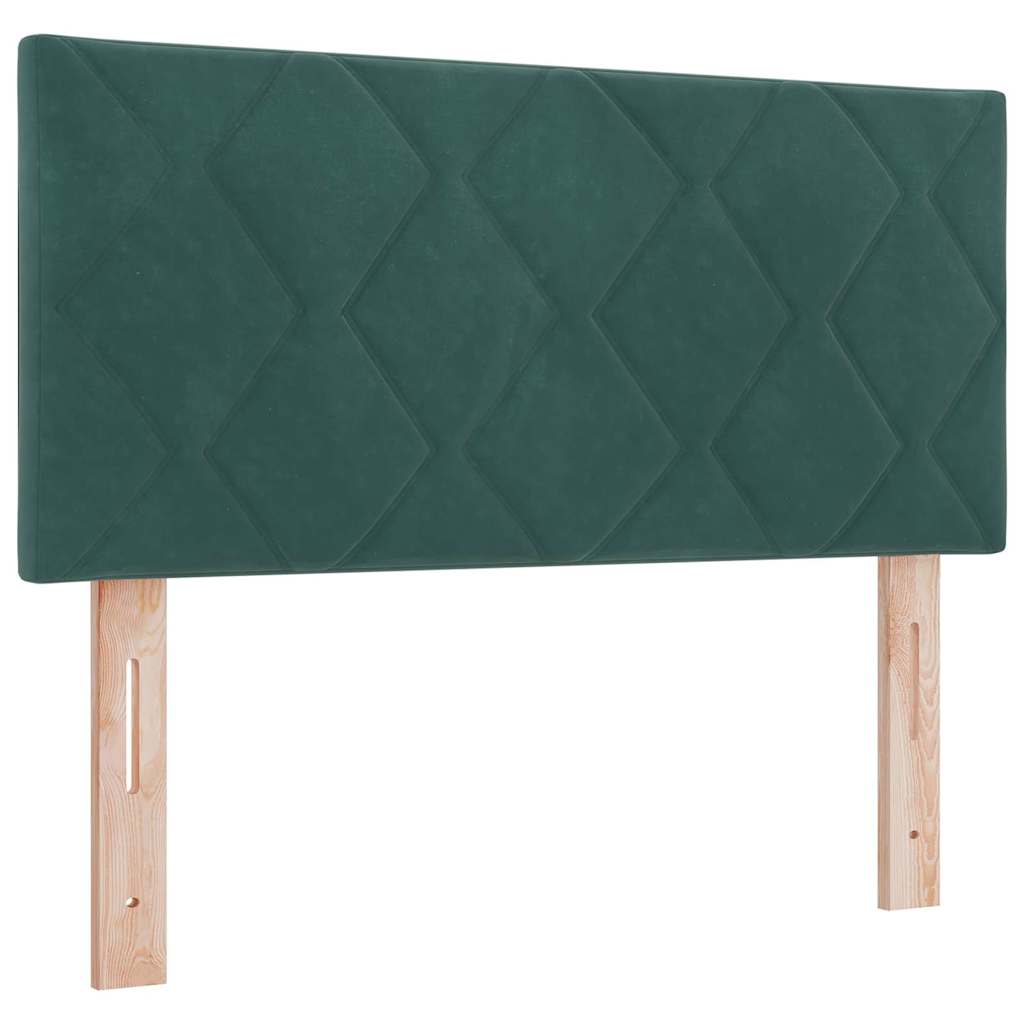 Letto a molle con materasso Verde Scuro 200 x 100 cm Poliestere