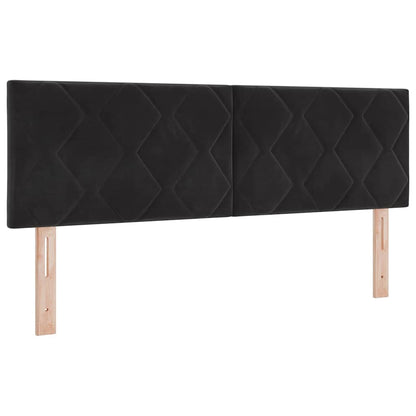 Letto a molle con materasso Nero 200 x 140 cm Poliestere