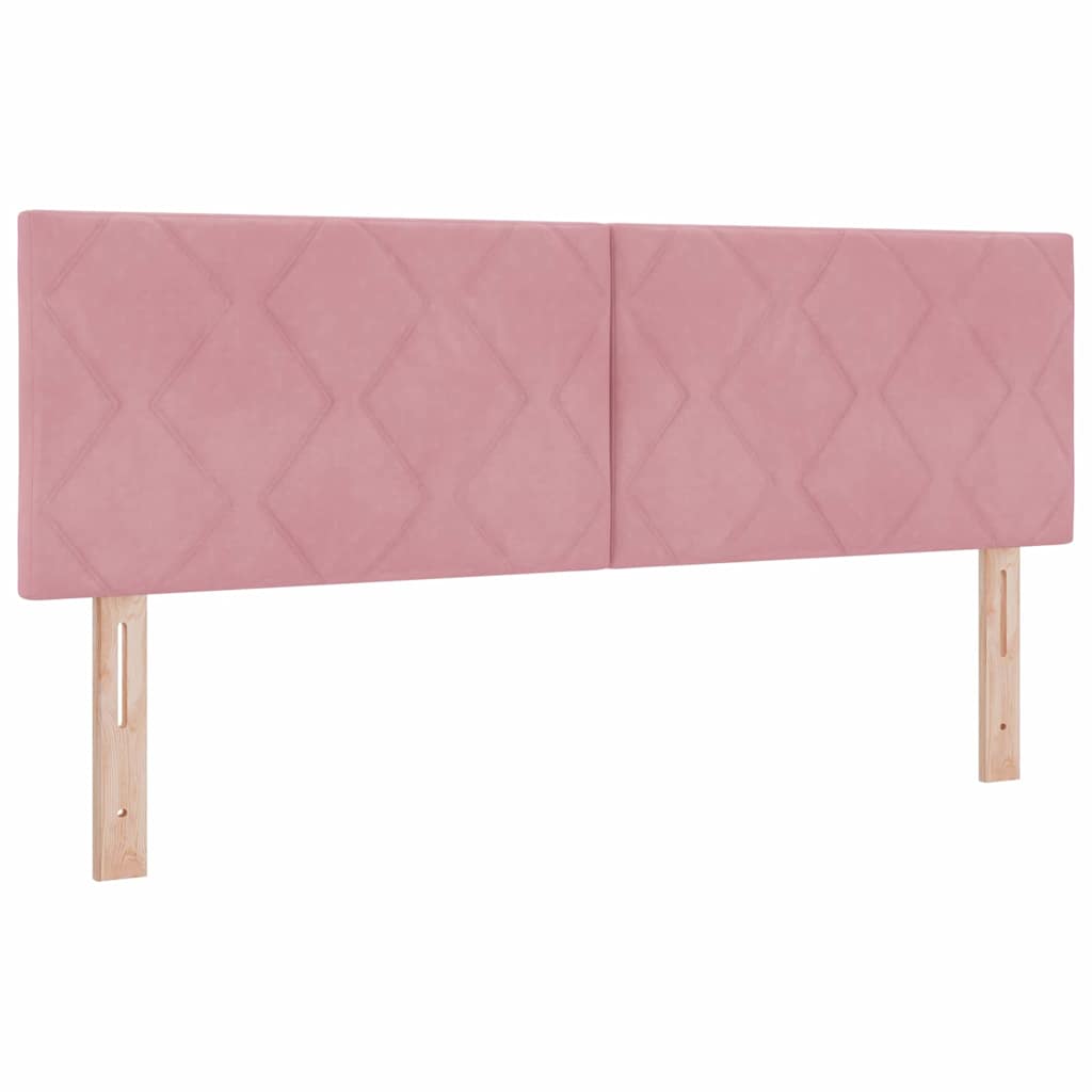 Letto a molle con materasso Rosa 200 x 160 cm Poliestere
