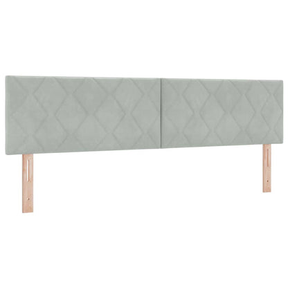 Letto a molle Grigio chiaro 200 x 180 cm Poliestere