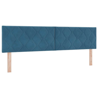 Letto a molle con materasso Blu Scuro 200 x 180 cm Poliestere