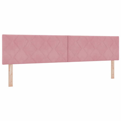 Letto a molle con materasso Rosa 200 x 200 cm Poliestere
