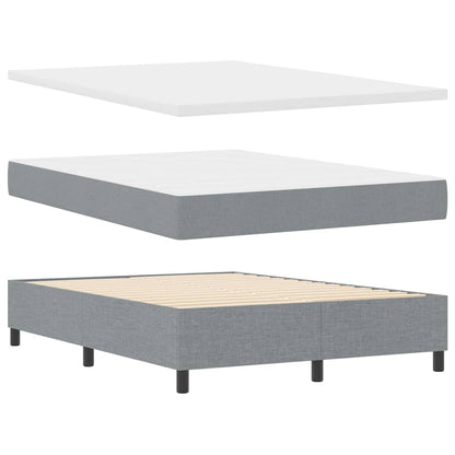 Letto a molle con materasso Grigio chiaro 190 x 140 cm Tessuto