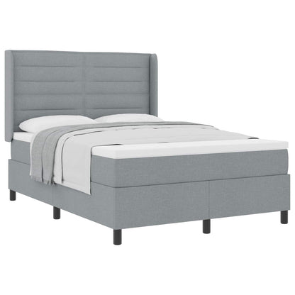 Letto a molle con materasso Grigio chiaro 200 x 160 cm Tessuto