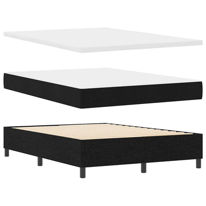 Letto a molle con materasso Nero 200 x 160 cm Tessuto
