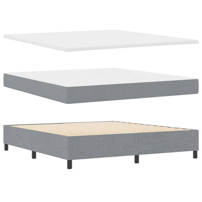 Letto a molle con materasso Grigio chiaro 200 x 180 cm Tessuto