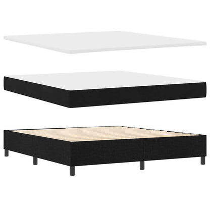 Letto a molle con materasso Nero 200 x 180 cm Tessuto