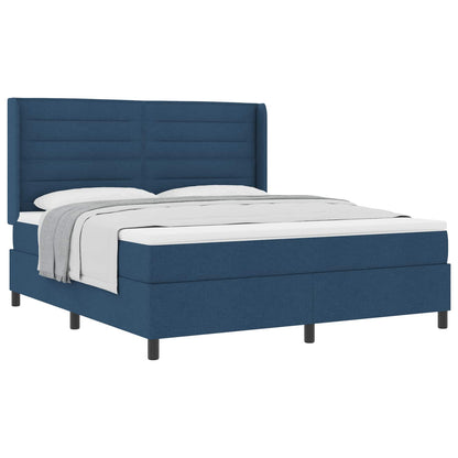 Letto a molle con materasso Blu 200 x 180 cm Tessuto