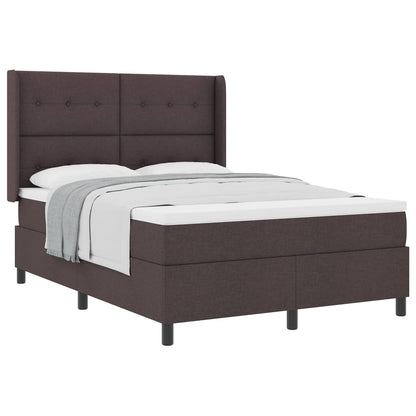 Letto a molle con materasso Marrone Scuro 200 x 160 cm Tessuto