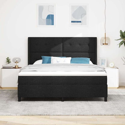 Letto a molle con materasso Nero 200 x 180 cm Tessuto