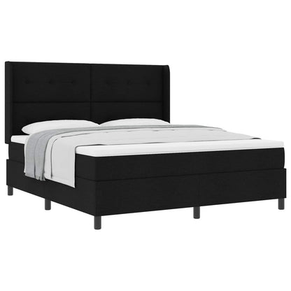 Letto a molle con materasso Nero 200 x 180 cm Tessuto