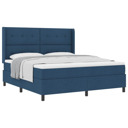 Letto a molle con materasso Blu 200 x 180 cm Tessuto