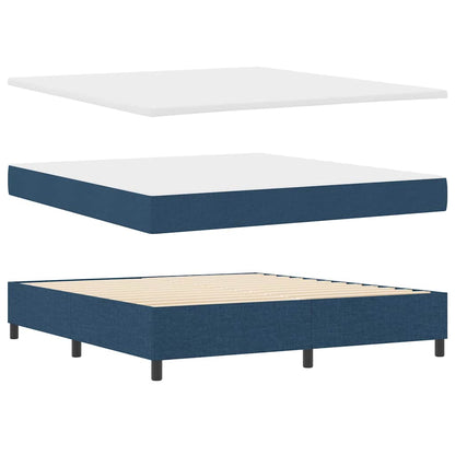 Letto a molle con materasso Blu 200 x 180 cm Tessuto