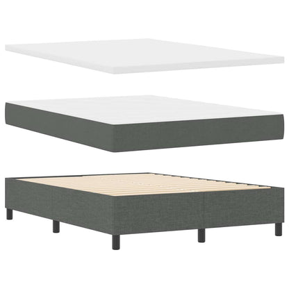 Letto a molle con materasso Grigio scuro 200 x 160 cm Tessuto