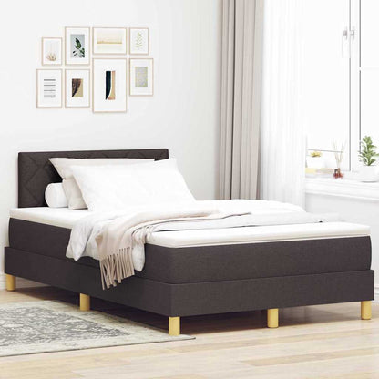 Letto a Sorgente LED con led Marrone Scuro 120 x 190 cm Tessuto