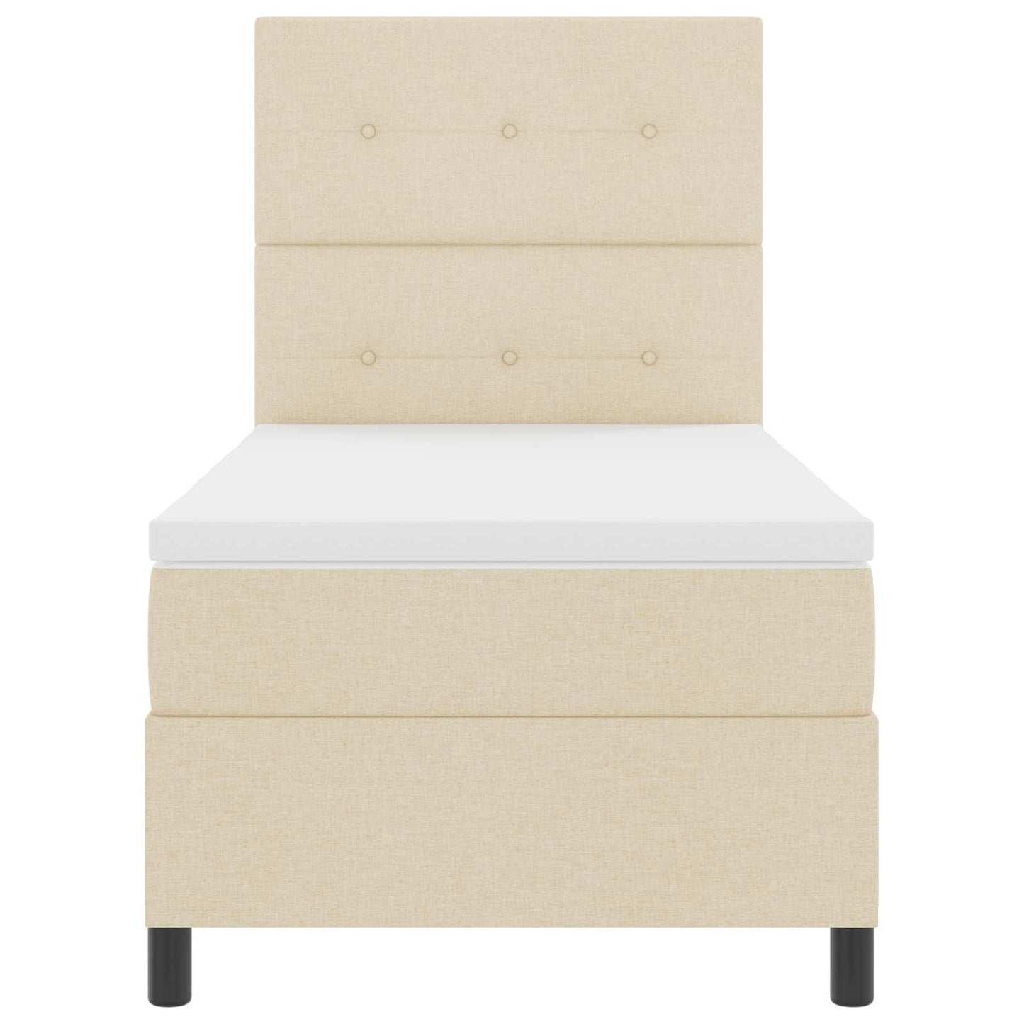 Letto a molle con materasso con led Crema 90 x 190 cm Tessuto