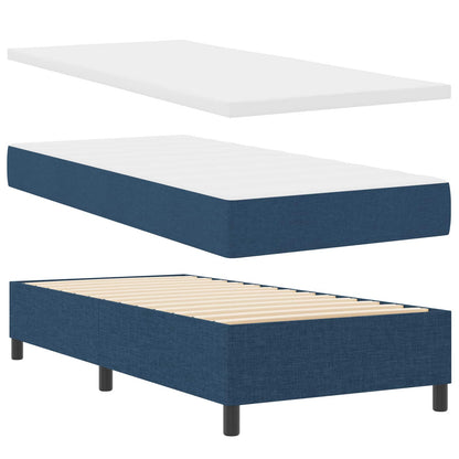 Letto a molle con materasso con led Blu 90 x 190 cm Tessuto