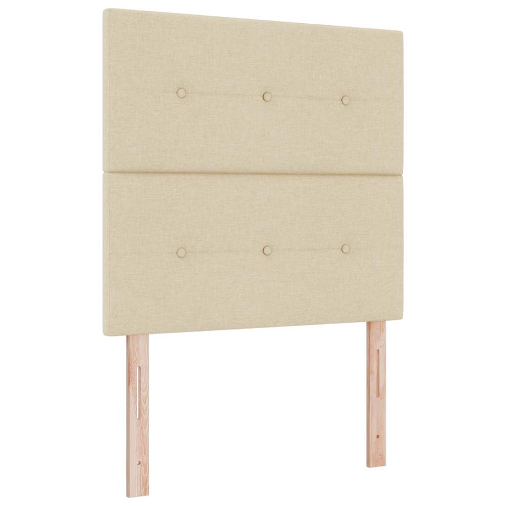 Letto a molle con materasso con led Crema 90 x 200 cm Tessuto