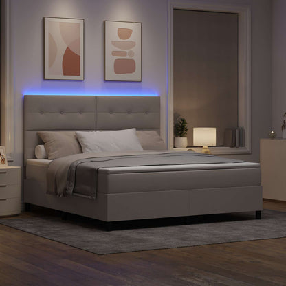 Letto a molle con materasso con led Talpa 180 x 200 cm Tessuto