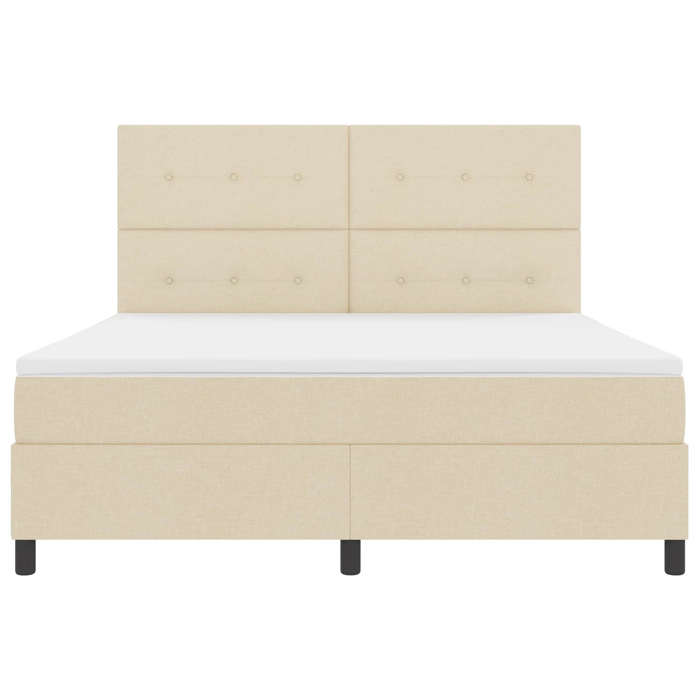Letto a molle con materasso con led Crema 180 x 200 cm Tessuto