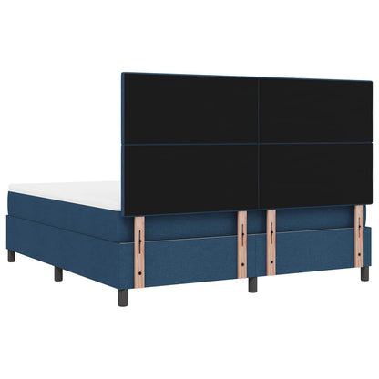 Letto a molle con materasso con led Blu 180 x 200 cm Tessuto