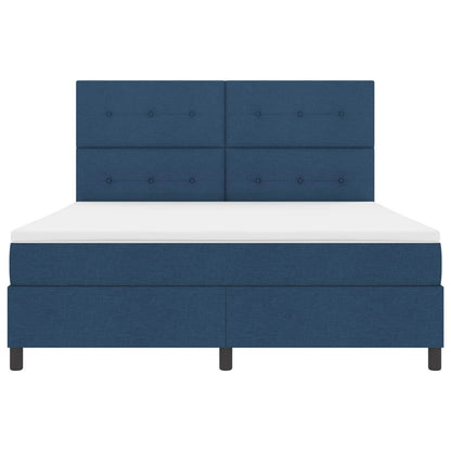 Letto a molle con materasso con led Blu 180 x 200 cm Tessuto