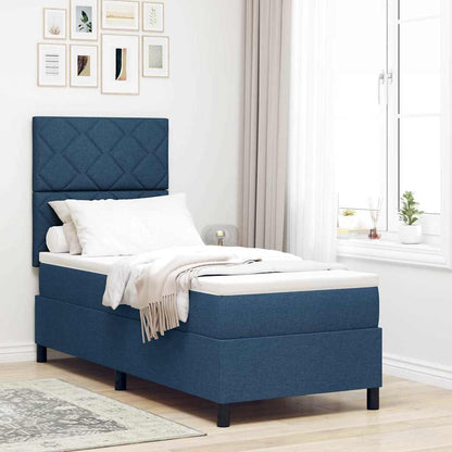 Letto a molle con materasso con led Blu 80 x 200 cm Tessuto