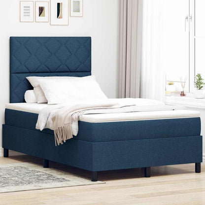Letto a molle con materasso con led Blu 120 x 190 cm Tessuto