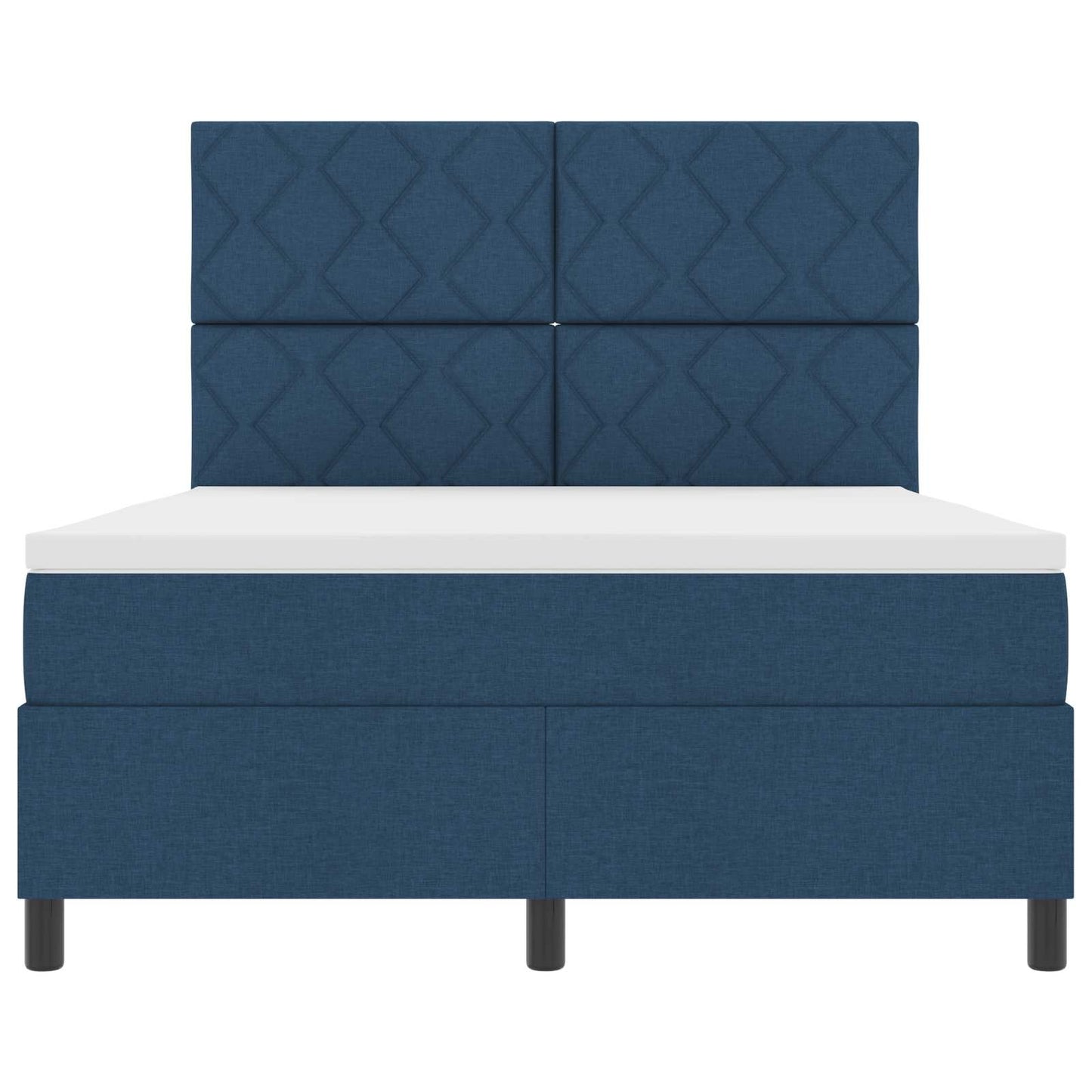 Letto a molle con materasso con led Blu 160 x 200 cm Tessuto