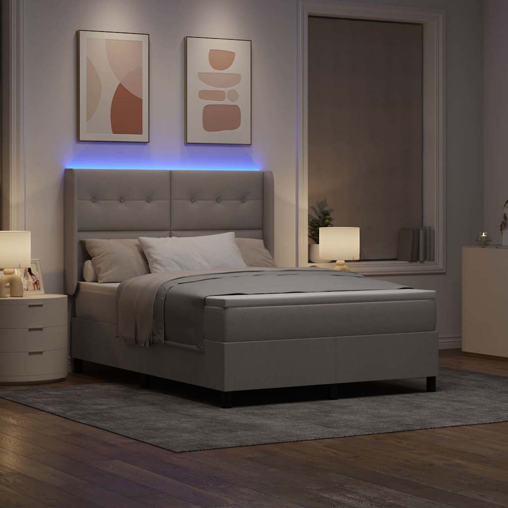 Letto a Sorgente LED con materasso Talpa 140 x 200 cm Tessuto